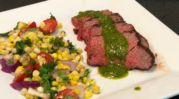 Coffee Rubbed Tri-Tip with Tequila Chimichurri